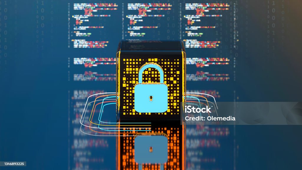 Security Systems Data Protection Lock Sign On Program Code Digital ...