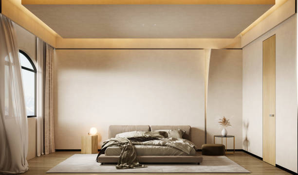 istock 3d render of luxury hotel suite room, bedroom 1346895436