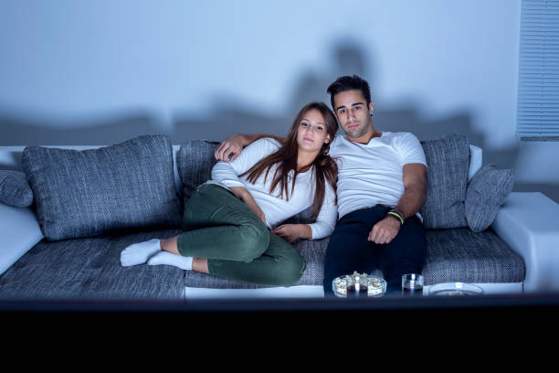 istock Couple watching a movie 1346901040