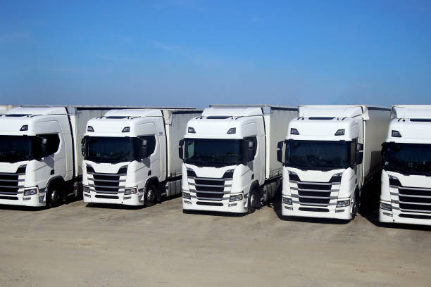 istock Fleet of trucks 1346902044