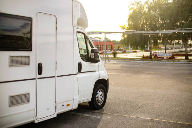 istock Recreational vehicle on a parking lot 1346902083