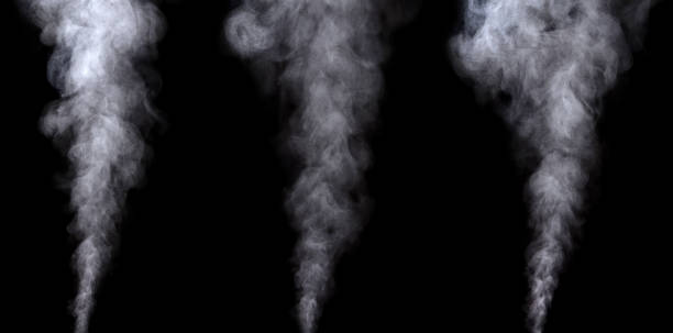 istock group of white smoke or steam spray 1346906155