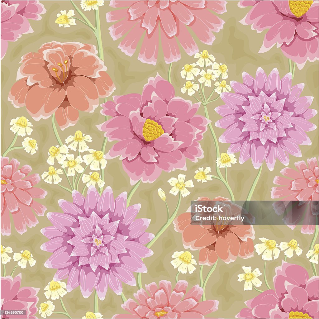 Papel de parede Floral sem costura - Vetor de Abstrato royalty-free