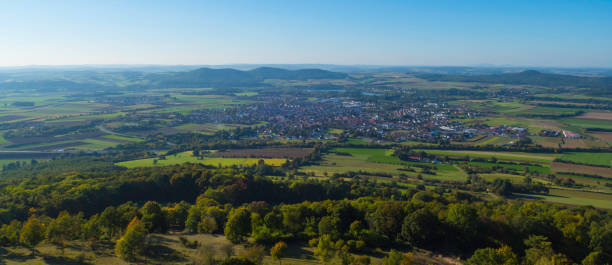View from Mountain Staffelberg Germany Landscapes from above bad staffelstein stock pictures, royalty-free photos & images