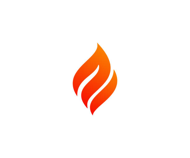 fire icon логотип векторная иллюстрация дизайн редактируемый измежаемый размер eps 10 - огонь stock illustrations