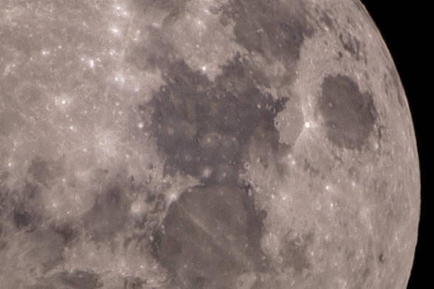 luna - crateri foto e immagini stock