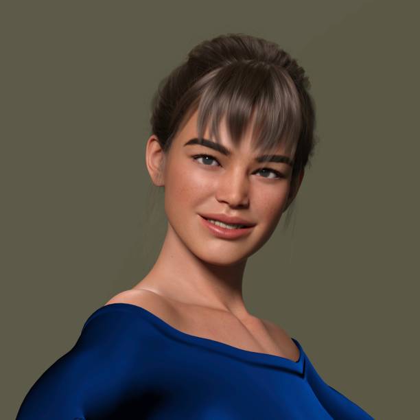 istock Woman posing. Person is not real. She is a 3D render thus no model release is needed. 1346917878