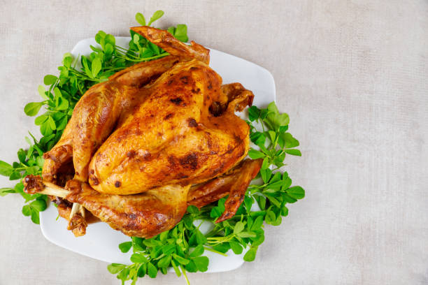 istock Baked crispy turkey for Thanksgiving Day or Christmas. 1346927657