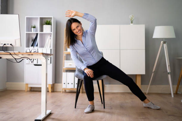 istock Stretch Exercise Workout Near Office Desk 1346931602