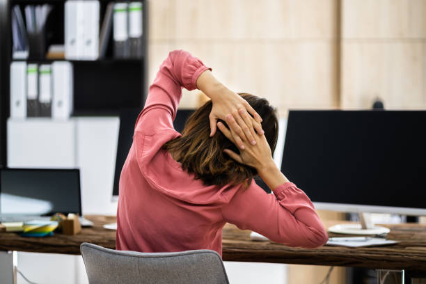 istock Business Woman Doing Stretch Exercise 1346932529
