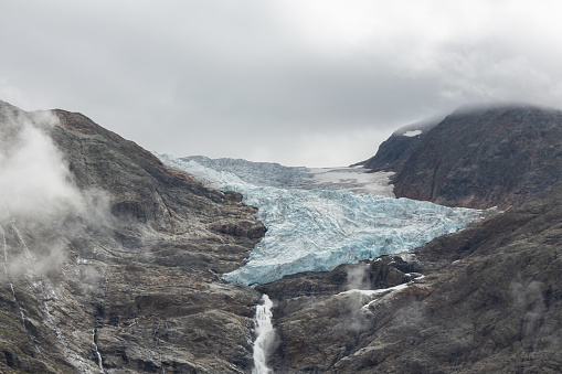 Aerial view of Great Aletsch Glacier, Switzerland