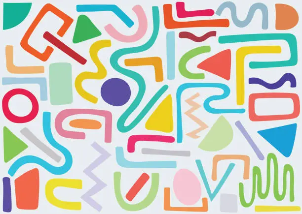 Vector illustration of Colorful scribble pattern