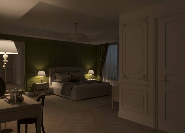 istock visualization of modern residential interior design, 3D illustration, cg render 1346940486