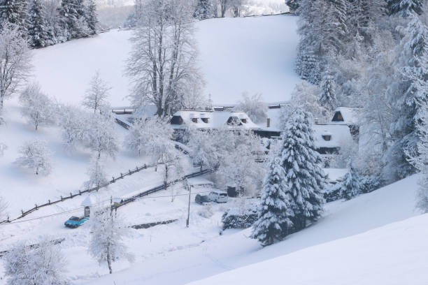 istock A hamlet of houses under the snow 1346948582