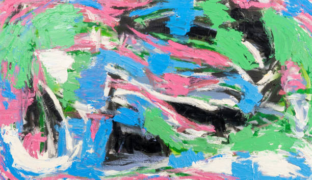 istock Abstract Hand-painted Art Background on Canvas 1346954533