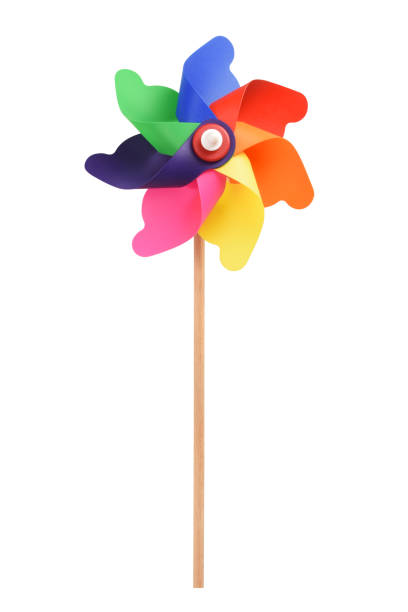 istock Colorful pinwheel (Clipping Path) isolated on white background 1346954767
