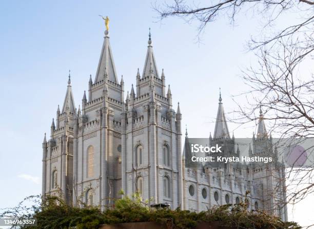 Salt Lake Temple Stock Photo - Download Image Now - Mormonism, Salt Lake City - Utah, Temple - Building