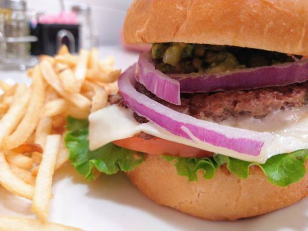istock Burger and fries 1346970733