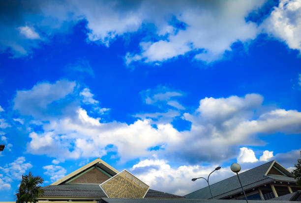 Clear cloudy skies adorn the beauty of Sam Ratulangi International Airport