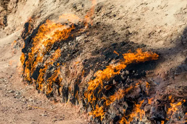 Photo of Burning Mountain (Yanardag) near Baku, Azerbaijan