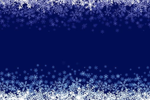Dark blue holiday background witwhitwhitesnsnowflake snowflakes