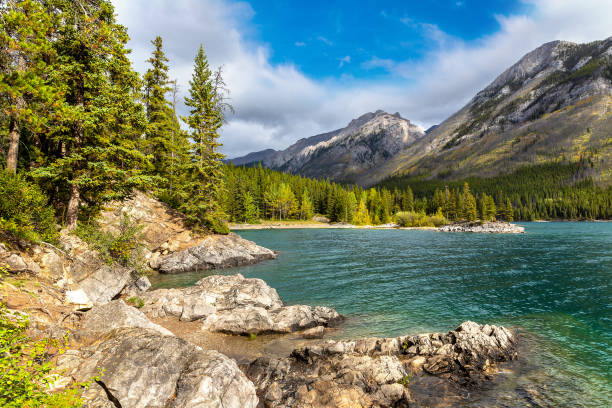 Lake Minnewanka in Banff National Park, Canada