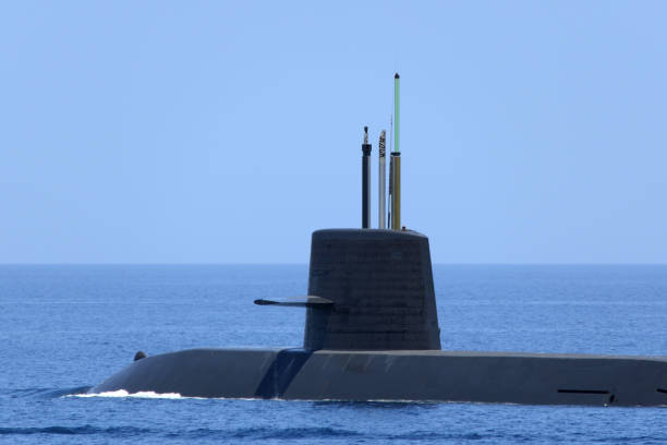 istock Japanese submarine on the voyage. 1346988134