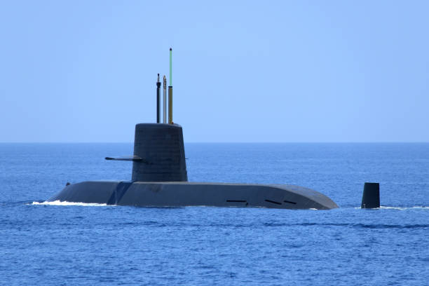istock Japanese submarine on the voyage. 1346988138