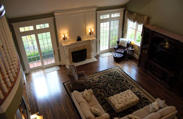 istock Looking Down at the Living Room 1346997239