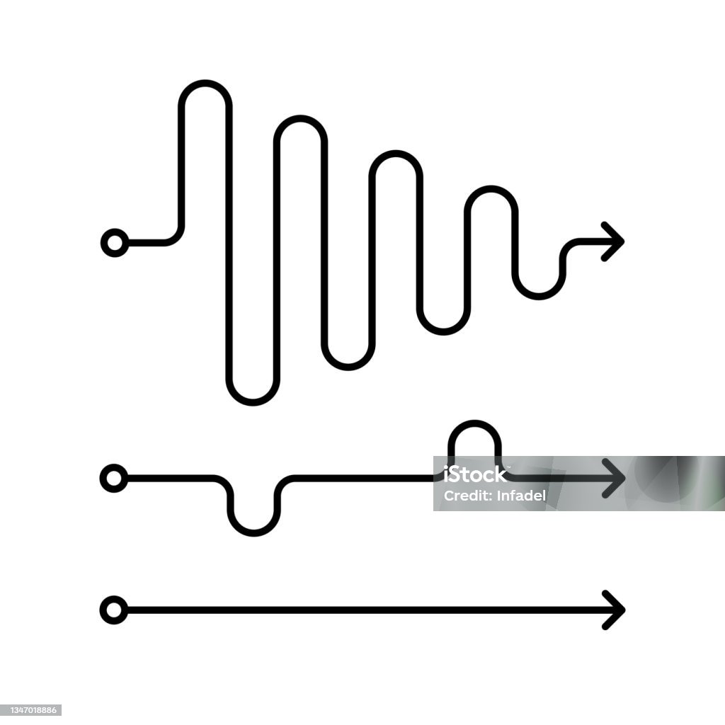 Path Simple Line Set Of Simple Thin Lines Like Pathway Stock Illustration - Download ...