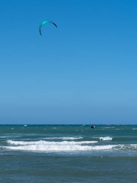 istock Kitesurfing During a Windy Day with a Very Rough Sea 1347019229