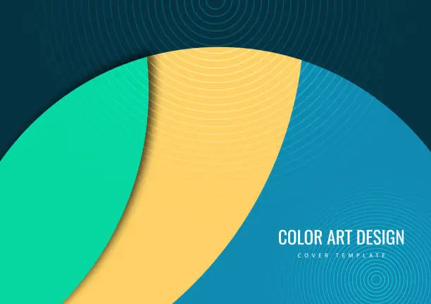 Vector illustration of Bright colorful cut parts of a circle. Modern abstract background. Design layout for business presentations, flyers, posters and invitations. Vector