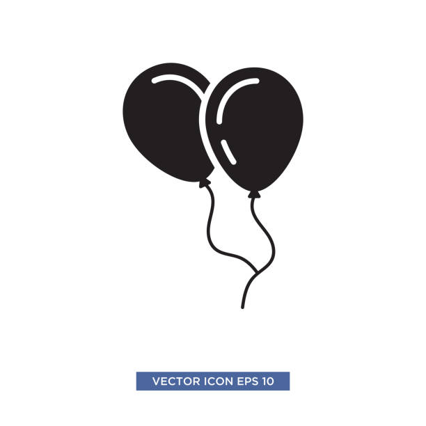 Balloon icon vector illustration Balloon icon vector illustration helium stock illustrations