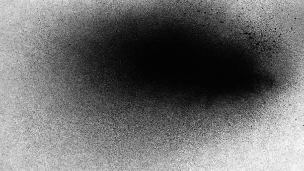 istock Thin trickles of spilled paint trickle down the white background. Isolated black ink drips onto white paper and forms flow and streams. Spilled paint close up. Slow motion ready 59.94fps 1347028644