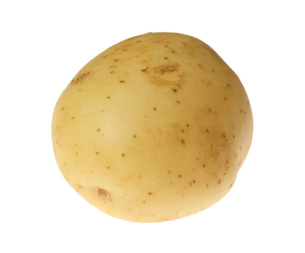 istock Fresh raw organic potato isolated on white 1347029055