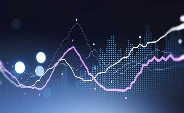 istock Financial rising graph and chart with lines that illustrate management 1347031577