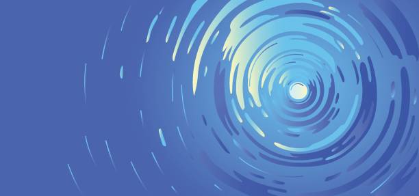 szablon widoku z góry fal wody - ripple concentric wave water stock illustrations