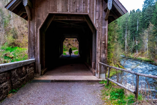 istock A covered bridge over a river in the Black Forest in Germany 1347034572