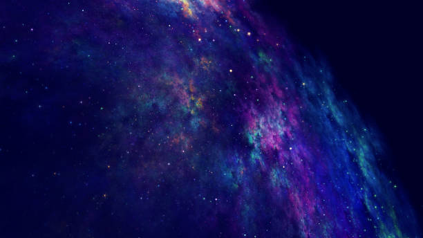 istock Galaxy Outer Space Planet Colorful Nebula Star Field Background Night Sky Cloud Starry Milky Way Glitter Confetti Gas Navy Blue Purple Teal Cosmos Pattern Purple Stardust Texture Fantasy Origins Creation Spirituality Magician Concept Fractal Fine Art 1347035636