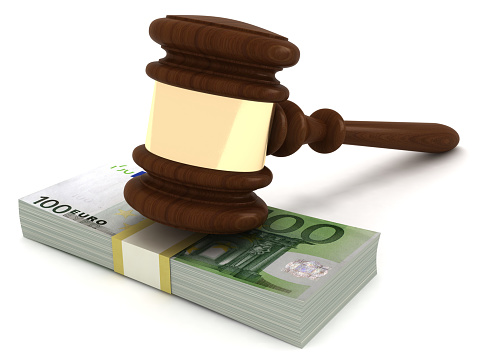 Euro money finance law gavel