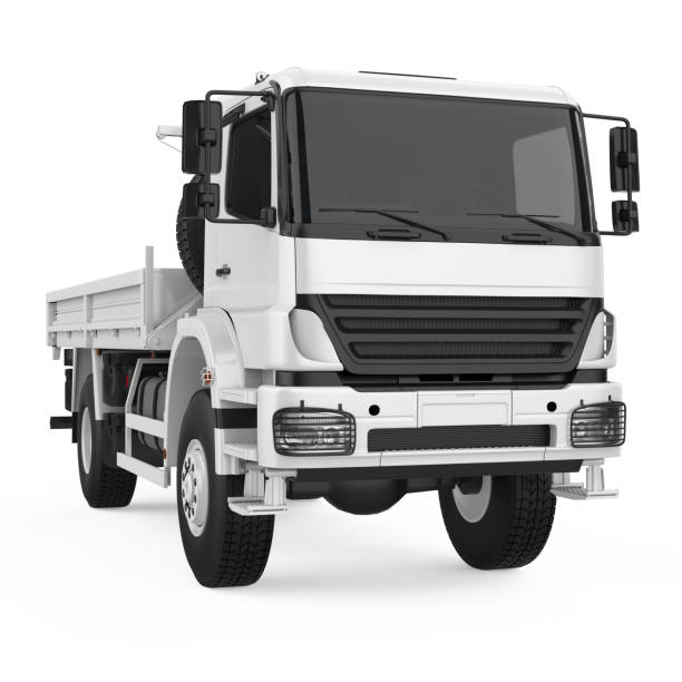 istock Flatbed Truck Isolated 1347037258