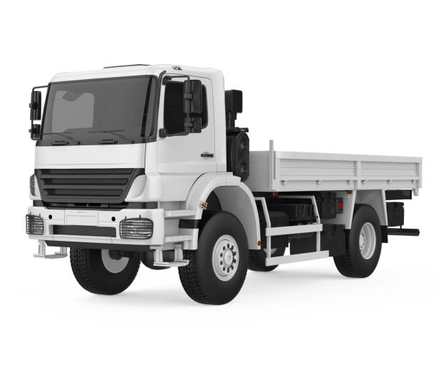 istock Flatbed Truck Isolated 1347037286