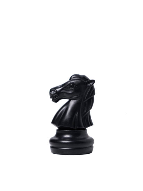 istock isolated black knight horse chess piece on white background 1347042959