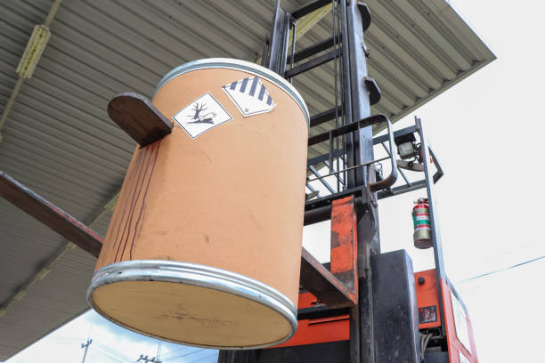 istock A forklift accident hits a dangerous chemical tank 1347045094
