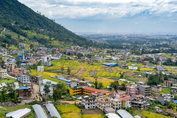 istock Rice Fields and Kathmandu City 1347046422