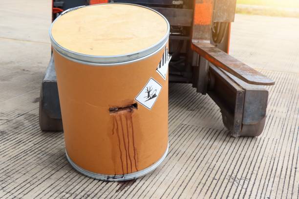 istock A forklift accident hits a dangerous chemical tank 1347050080