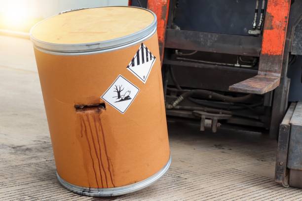 istock A forklift accident hits a dangerous chemical tank 1347050085