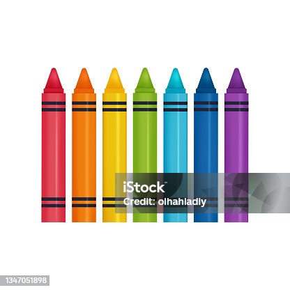 Crayons Dans Un Paquet Collection Réaliste Avec Des Crayons Dans
