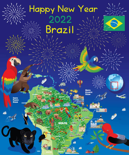 ilustrações, clipart, desenhos animados e ícones de feliz ano novo brasil - carnaval sao paulo