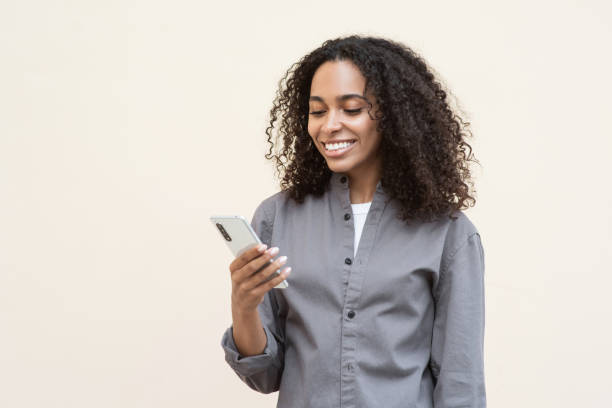 istock Happy youngwo man using smart phone 1347055644